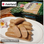 Riverland frozen sausage BEEF & CHICKEN GARLIC FRANKFURTER 6" 15cm 5pcs 360g